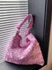2026 Nuevo Modelo Bolso de Hombro Texturizado Casual Chic con Lentejuelas para Debajo del Brazo, Bolso Tote Cruzado Único Simple de Gran Capacidad