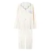 Algodón Puro2026 Nuevo Conjunto de Pijama de Otoño para Hombre con Cuello de Solapa, Mangas Largas, Pantalones Largos, Ropa de Casa Holgada de Dibujos Animados