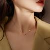 Diseño Nicho Arcoíris Círculo Luz Lujo Collar de Cintura para Mujer, Estilo Lujo Ligero, Temperamento a la Moda, Versátil Cadena Clavicular de Alta Gama