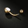 Moda Europea y Americana acero inoxidable redondo nieve proteína anillo para ombligo perforado joyería para uso diario al por mayor