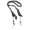 Cinturón Bufanda de Seda Rayada Retro Americano para Mujer con Cadena para Cintura de Jeans Diseño Versátil de Moda Accesorio de Cintura de Nicho