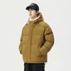 Nueva colección de invierno: Chaquetas de plumas para hombre y pareja, abrigos con capucha y engrosados estilo coreano, chaquetas de algodón de moda y deportivas para hombre, con opciones de estampado disponibles