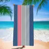 Toalla de Playa de Microfibra Toalla de Playa Estampada Toalla de Playa Rayada Tela de Toalla de Comercio Exterior Europeo y Americano Toalla de Natación para Adultos Transfronteriza