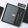 Caixa de Presente com Caderno de Negócios A5, Personalizável com Impressão de Logo, Caderno de Registro de Reuniões, Caderno com Pen Drive USB, Caderno Diário, Personalizável