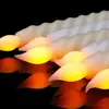 Vela Electrónica LED de Tallo Largo con Control Remoto, Sin Humo, para Celebraciones de Bodas, Propuesta Romántica, Cena a la Luz de Velas, Luz Ambiental