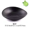 Vajilla para hot pot japonés plato creativo de plástico negro para snacks de salsa de soja cuenco de inmersión de melamina imitación porcelana plato para condimentos
