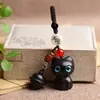 Novo Chaveiro Criativo de Gato de Sândalo Fofo Pingente para Chave de Carro Masculino e Feminino Acessórios para Bolsa Presente