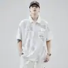 Camiseta de Manga Corta de Peso Pesado para Hombre, Nuevo Estilo Primavera/Verano 2026, Diseño de Nicho, Camisa Polo de Alta Gama, Moda Masculina Fresca y Moderna
