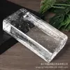 Tijolo de vidro transparente bolha cor parede divisória sólido quadrado hot melt tijolo Cristal padrão gelo super branco bar fábrica bloco