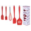 Conjunto de Utensílios de Cozinha de Silicone 5 Peças Frigideira Antiaderente Conjunto de Espátula e Colher Batedor de Ovos Pincel de Óleo Conjunto de Espátula para Bolo DIY Assar