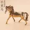Latão Maciço Cavalo de Mil Milhas Alça de Cavalo de Cobre Puro Cavalo Antigo Cavalo Correndo Decorações de Mesa para Escritório Sala de Estar Cobre Puro