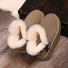 Botas de Neve de Couro Genuíno com Lã para Mulheres Solado Grosso Cano Curto 2025 Novo Inverno Acolchoado Quente Sapatos de Algodão Botas de Algodão Sapatos Pão