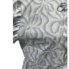 Nuevo Top de Moda para Mujer de Verano, Versátil, Corte A, Básico Europeo y Americano, Camiseta de Manga Corta Irregular con Manga Abullonada y Cordones