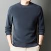 Sudadera Redonda de Terciopelo Austriaco de Doble Cara 380g para Hombre Otoño e Invierno 2025 Color Sólido Forro Polar Engrosada Camisa Térmica Cálida