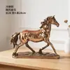 Adorno de Escritorio de Caballo de Bronce Fundido en Frío Decoración para Mueble de TV Gabinete de Vino Adorno de Caballo del Zodiaco Regalo de Inauguración El Éxito Está en Camino