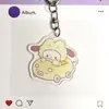 Llavero de Coche Sanrio Ins Periférico Sanrio Colgante Transparente de Doble Cara Lindo Acrílico Dibujos Animados Llave