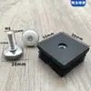 20 25 30 40 50 60 Tubo Quadrado de Plástico Ajustável Tubo de Aço Inoxidável Tampão Interno Rolha Prateleira Pés Ajustáveis