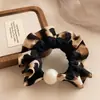 Design Simples de Nicho Cetim Pérola Elástico de Cabelo Intestino Pequeno Corda de Cabelo para Rabo de Cavalo Borracha Elástica Durável Alta Elasticidade Elástico de Cabelo Acessórios de Cabelo