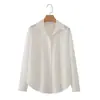 Camisa Blanca de Popelina Elegante para Mujer Estilo Europeo y Americano Transfronterizo 2026 Nueva Moda con Cuello de Solapa 8050583 8050758