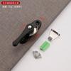 Aleación de aluminio cerradura de media luna bidireccional gancho de ventana universal cerradura gancho de bloqueo de acero inoxidable seguridad antirrobo accesorios para ventana de corredera y abatible