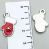 Set Mixto de 20 Esmalte Navideño Aleación K Blanca Accesorios para Joyería DIY: Amuletos para Pulsera de Papá Noel, Muñeco de Nieve, Campana, Reno