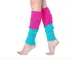 Multicolor opcional al por mayor de fábrica color brillante fluorescente lana pierna tejida cubierta para pierna calcetines apilados cubierta para pierna de bota