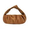 Bolso Nube Fruncido Estilo Francés, Bolso Rojo de Nicho para Viajes Diarios para Mujer, Bolso de Hombro de Gama Alta para Debajo del Brazo, Bolso de Mano para Mujer