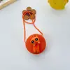 Bolsa infantil Desenho animado japonês bolsa redonda pequena palha orelhas grandes cachorro Urso menina menino transversal troco bolsa pequena