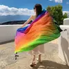 Chal de Estilo Étnico para Verano Mujer 2026 Nuevo Estilo Viaje a Yunnan Protección Solar Bufanda de Seda con Borlas Toalla de Playa