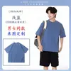 Camiseta de Manga Corta Estampada Graffiti Transfronterizo Estampado Directo Digital Camiseta Base para Hombre Verano Estampado Pintado a Mano Venta al por Mayor