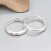 Anillo de Plata de Ley para Mujer 999 Plata de Pie Anillo Baifu para Hombre y Mujer Vintage Suerte Esmerilado Anillo de Dedo Antiguo Joyería para Mujer
