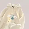 Moletom com Capuz Estampado de Marca Nova Tendência 2025 para Homens e Mulheres, Caimento Solto, Espessado, Jaqueta Esportiva Casual para Primavera e Outono