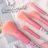 Hogar directo caramelo cinco juegos de cepillo herramientas de belleza mango transparente set de brochas de maquillaje Explosiones de influencers