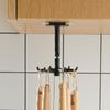 Gancho de cocina 3009 sin perforar para colgar en la pared, para utensilios de cocina, cucharas, cuchillos, gancho giratorio retráctil
