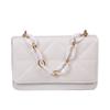 Bolsa Feminina Nova Moda 2024 Estilo Coreano Simples Corrente Acrílica Bolsa de Mão Casual Pequena Quadrada Bolsa Transversal Moderna