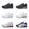 Tênis Shox R4 Coluna de Ar Aumento de Altura Tênis Esportivo com Pilares de Efeito Mola Transfronteiriço Putian Puro Original Branco Azul Vermelho