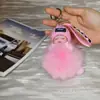 Colgante para Bolso Muñeca Bola de Pelo de Zorro Llavero Muñeca Durmiendo Linda Colgante Llavero de Coche