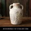Jarrón de Cerámica, Decoración de B&B Estilo Retro Wabi-Sabi, Arreglo Floral de Arte de Gres Medieval, Decoración del Hogar, Maceta de Arcilla
