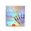 Plumas de Arte para Uñas Transfronterizas DIY Plumas Delineadoras para Pintura de Uñas Resaltador sin Horno ni Luz Plumas Delineadoras Acuarela Marcadores Acrílicos