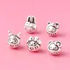 Plata Pura 999 Sanrio Kuromi con Cuentas Hecho a Mano DIY Accesorios Accesorios Pulsera Trenzada Pulsera Joyería