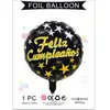 Empaque individual de tarjeta pastel de cumpleaños cinco velas colorido caricatura globo de aluminio juguete fiesta cumpleaños