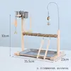 Columpio de juguete para loro, soporte interactivo de madera para pájaros, plataforma de descanso para afilar garras, percha para pájaros, plataforma decorativa de escritorio
