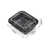 Sanze Caja de Almuerzo Prefabricada Desechable de Plástico PP Engrosado para Verduras Material para Olla Caliente Caja con Correa Exterior Perforada Rectangular