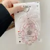 Pingente Criativo para Chaveiro de Carro, Pingente para Celular, Corrente para Celular, Cordão com Contas, Alça de Pulso, Pingente de Celular com Pérolas