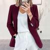 Cardigan de Veludo Cotelê Novo Europeu e Americano Transfronteiriço Temperamento Slim Fit Cor Sólida Casual Profissional Jaqueta de Terno Pequena