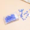 Cuentas de vidrio esmerilado cuadradas de colores en caja de 4 mm, cuentas de tubo para hacer manualidades, pulseras, collares, accesorios, material con cuentas