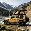 Tienda de Coche Triangular Integrada con Toldos Dobles Delanteros y Traseros para Protección Total, un Gran Compañero para Viajes por Carretera