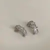 Pendientes de Turmalina en Grava de Piedra Natural para Mujer, Mini, Compactos, Sencillos, Versátiles, Modernos, Exquisitos, Dulces y Elegantes