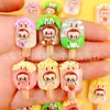 Labubu Caricatura Paleta de Hielo Pegamento de Crema DIY Funda de Teléfono Caja de Almacenamiento para Accesorios del Cabello Resina 3D Pequeños Accesorios DIY