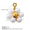 Moda Europea y Americana Versátil Diaria Tema Oceánico Colgante de Peces Pequeños de Perla para DIY Joyería sin Decoloración Estilo Ins Accesorios
